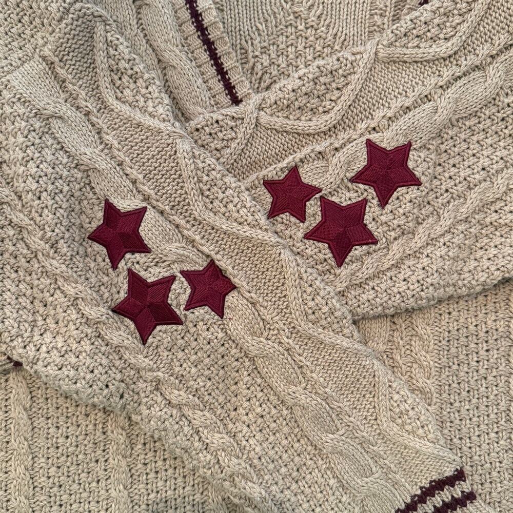 Taylor Swift authentic rare 2020 holiday beige red Folklore cardigan sweater XL - Picture 5 of 12
